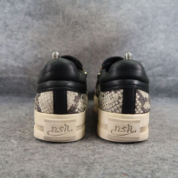 Ash Shoes Womens 39 Sneakers Fashion Platform Jordy Snakeskin Leather Zip - Picture 5 of 16